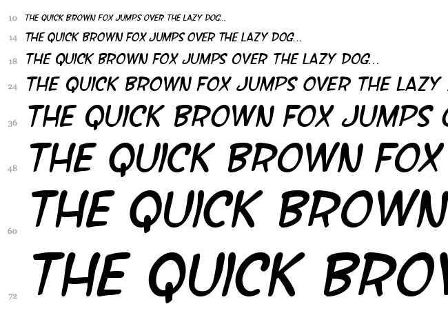 SF Wonder Comic font waterfall